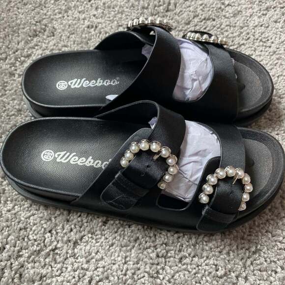 Weeboo Pearl Buckle Slide Sandals 6.5 - Picture 6 of 8